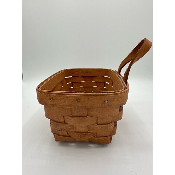 Longaberger 1991 Small Wall Basket – Handwoven Dresden Ohio Signed - Picture 3 of 9